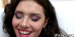 Jizz on her pretty face - video 9