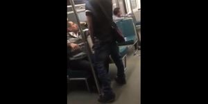Asian twink gets BJ from older man in a subway