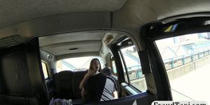 Redhead babe railed by nasty fake driver
