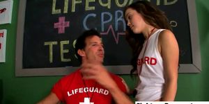 Teen student Emily fucked by lifeguard