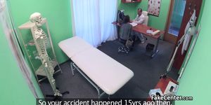 Doctor cummed on trimmed pussy hole