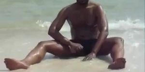 jerking off at the beach