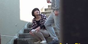 PISS JAPAN TV - Asian teen pisses herself and soaks pants
