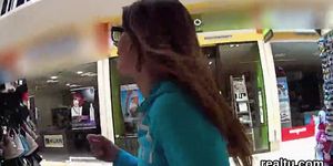 Ravishing czech cutie was tempted in the shopping centre and banged in pov