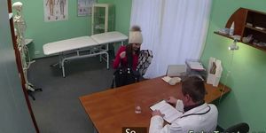 Pale amateur fucked by her doctor in hospital