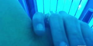 HARDCORE NETWORK - Hot Babe Plays With Her Pussy In A Tanning Bed (behind closed doors)