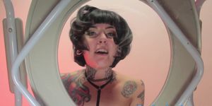 Inked alt femdom dick shame toilet sub