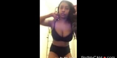 Black Big Tits Strip - Big Boob girl strip tease on webcam TNAFlix Porn Videos