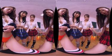4 Hot Japanese Schoolgirls do you in VR TNAFlix Porn Videos