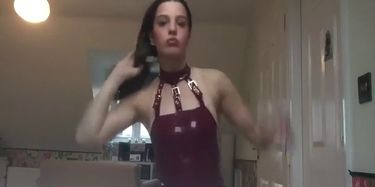 Hot Teen Girl in Latex Skirt, Dress and Leggings PVC Vinyl Latex ...