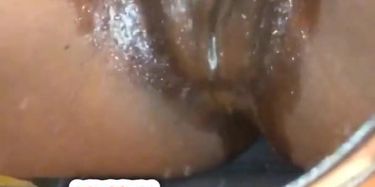 Chocolate ebony pussy meghan wood squirting creamy FAT pussy hottest moment...