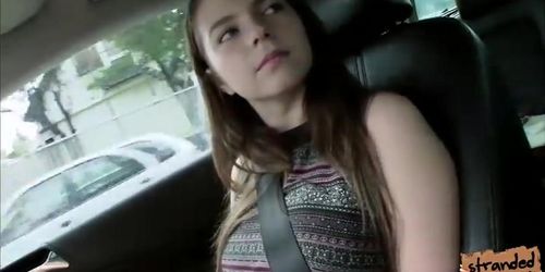 Large breasts Marina Visconti acquires gangbanged by driver as a fee for her ride