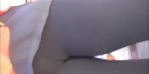Milf in black cameltoe pants