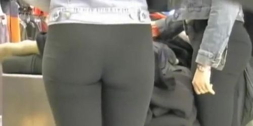 Street and store tight pants voyeur video colletction