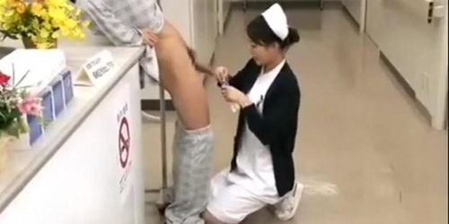 Dutiful Japanese Nurse Services Patient in Public Hospital