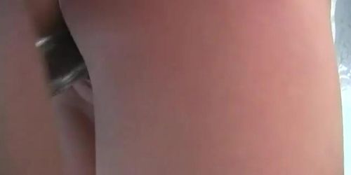 Mid 2000's British Blonde Enjoys Interracial Anal