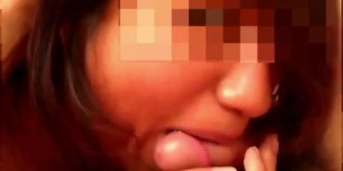 Shy Mexican Girlfriend In her First Porn Video oral sex secretly to the boyfriend