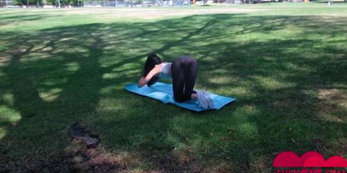 Emily Willis In Downward Facing Screw