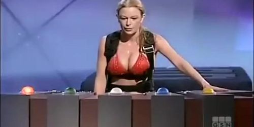 Great body bikini girl on a game show