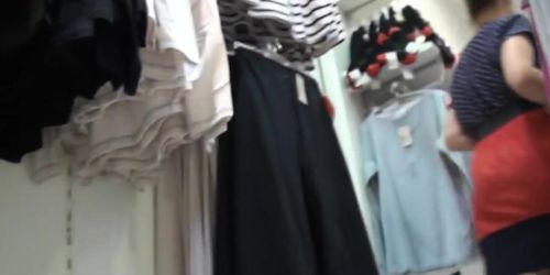 Skinny Upskirt Voyeur Chicks In A Store