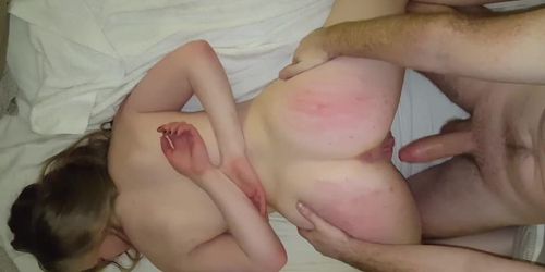 Spanking and doggy