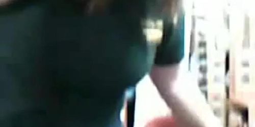 Girl showing off chubby belly