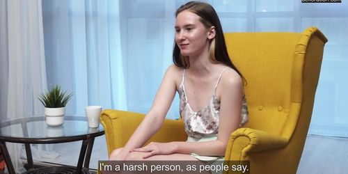 Maria Pangea attends her first casting