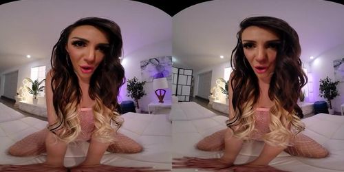 Gorgeous Latina rides her sex toy in virtual reality (Hime Marie)