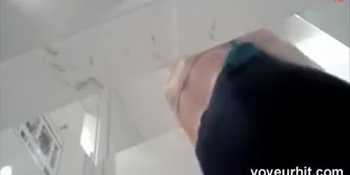 Changing room voyeur cam ass in nice tight pants