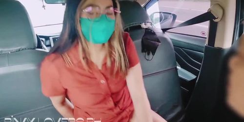 Pinay without fare agrees to fuck the grab driver (Pinay Viral, amateur )