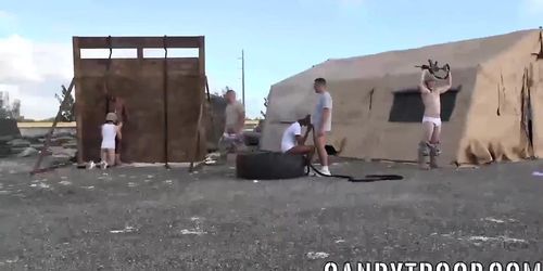 Hot Army Hunks Fucking Rough Outdoor In This Sexy Orgy