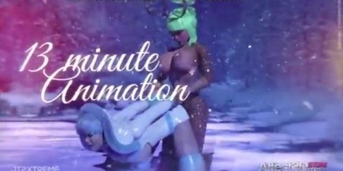 Winter Holidays futa animation with Santa