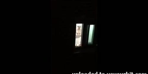 korean girl showeing window voyeur