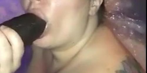 Nasty Russian BBW whore Lucie V sucks BBC