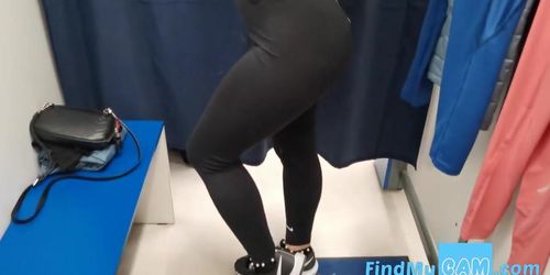 Girl in the fitting room Workout leggings POV (Anna Mole)