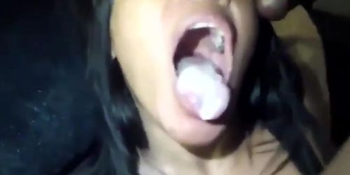 ebony nasty cum swallow