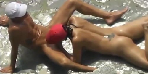 spying my sisters blowjob on the beach