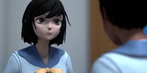 Cute Lesbian Schoolgirls Have Strap-On Sex - 3D Interracial Animation