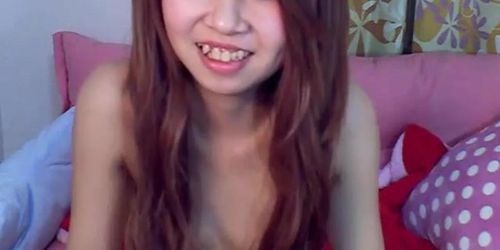 Cute and shy  camgirl shows boobs and pussy