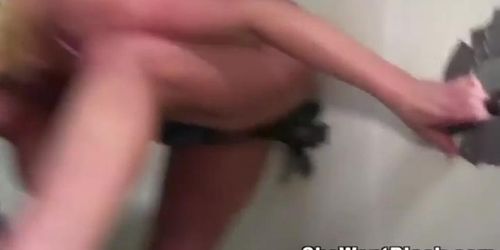 Big Tit BBW Zoey Andrews Fucks Black Cocks in a Gloryhole
