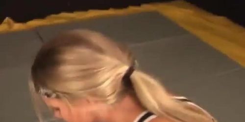 Hot young collage girl invites slimy middle aged man over for submission wrestling match