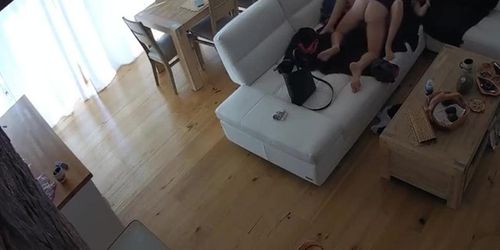 Hidden camera, brought a gf and quickly fucked 5