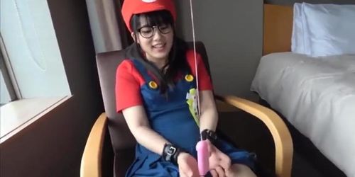 Cute Japanese Mario cosplay girl