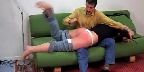 French Girl Spanked and Rubbed by Dirty Man xLx