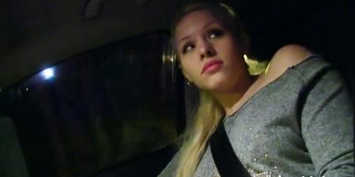 Sexy dilettante stranded legal age teenager hitchhikes and ripped in public