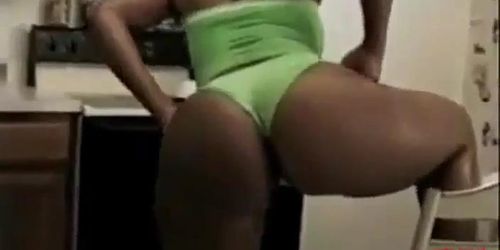 Fat ass green booty shorts