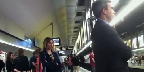 Smoking hot girl from the subway