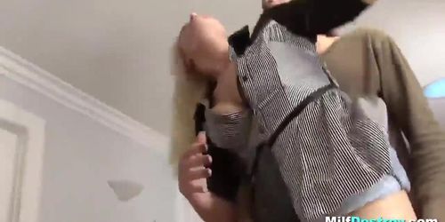 Busty blonde milf fucked rough