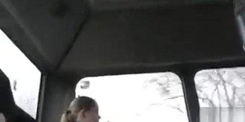 Jerking on the bus and filming the action