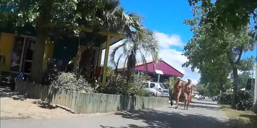 Mature nudists get to relax at a sunny resort while being filmed